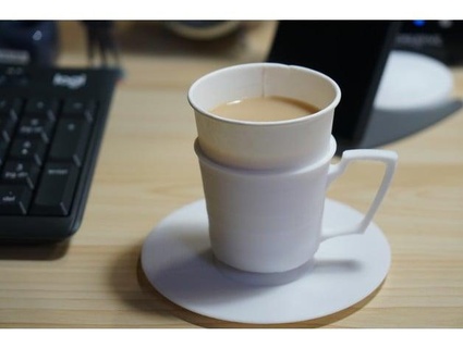 kağıt Fincan Kulp destek fincan tabağı ata karşı 3d print model - Mito3D