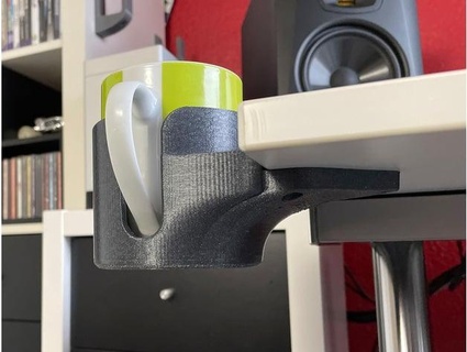 desk cupholder mugholder screw-mounted rolfzuckowskiultras  3d print model - Mito3D