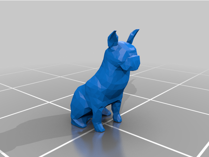 bostón terrier elemento 3d print model - Mito3D