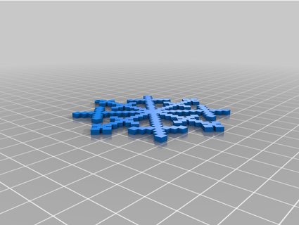 pixel snowflake penolopybulnick 3d print model - Mito3D