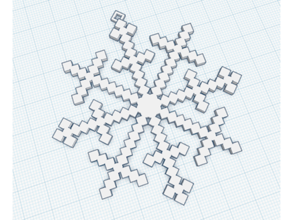 pixel copo nieve penolopybulnick 3d print model - Mito3D