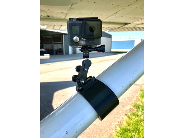 gopro montieren Cessna 172 Skyhawk Flügel Strebe Pilotkip 3D print model - Mito3D