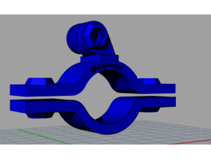 soporte gopro manillar desprint3d 3d print model - Mito3D