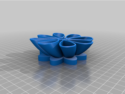 8 dip çanak kaplumbağa alanları 3d print model - Mito3D