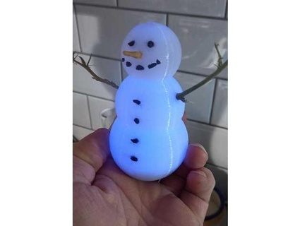 customizable wibbly wobbly led snowman printing budget 3d print model - Mito3D