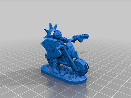 flamethrowing combat nun biker ellie valkyrie 3d print model - Mito3D