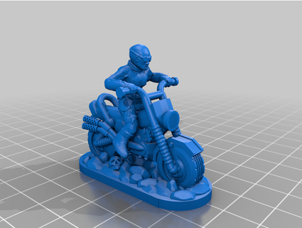 savaş çocuğu bisikletçi Ellie Valkyrie 3d print model - Mito3D