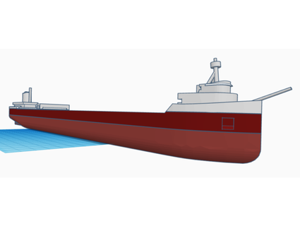 simple ss edmund fitzgerald deltagamma  3d print model - Mito3D