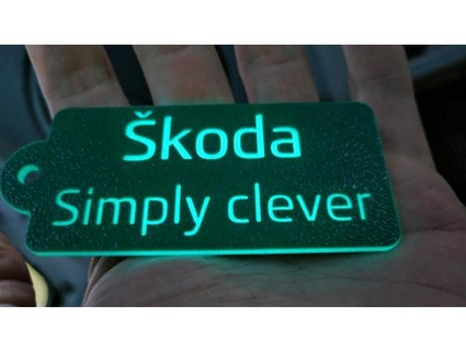 skoda - simply clever keychain mrbira 3d print model - Mito3D