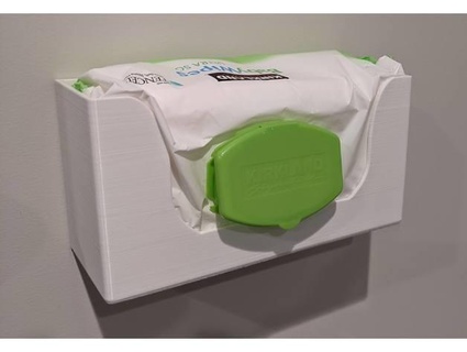 Kirkland bebé toallitas soporte pared montar kageite 3d print model - Mito3D