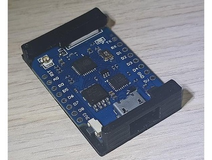 wemos d1 mini pro holder power monitoring 3xpzem004t din rail dyadmisha 3d print model - Mito3D