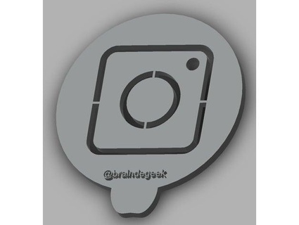coffee stencil instagram braindegeek 3d print model - Mito3D
