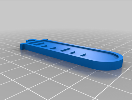 test tube key chain bud23  3d print model - Mito3D