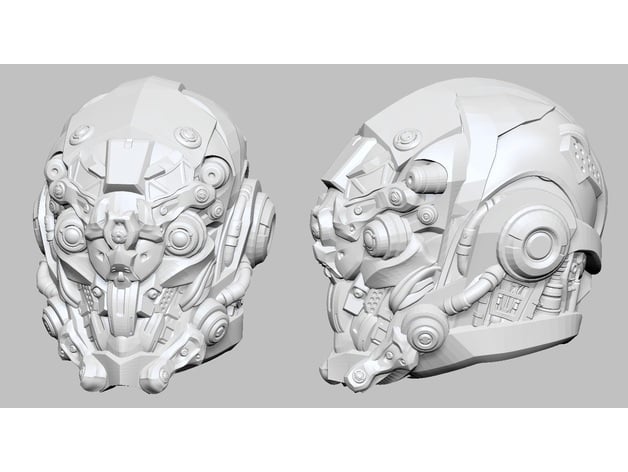 sci fi soldier helmet 3dartguy 3D print model - Mito3D