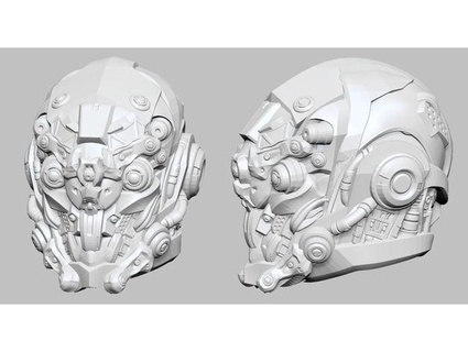 sci fi soldier helmet 3dartguy 3d print model - Mito3D
