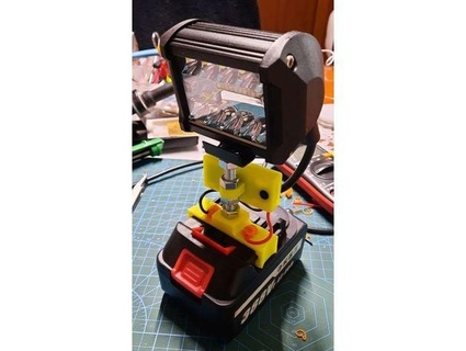 led reflector makita battery robop 3d print model - Mito3D