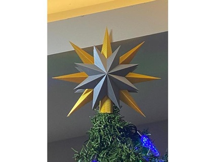 christmas tree topper star captain4w 3d print model - Mito3D