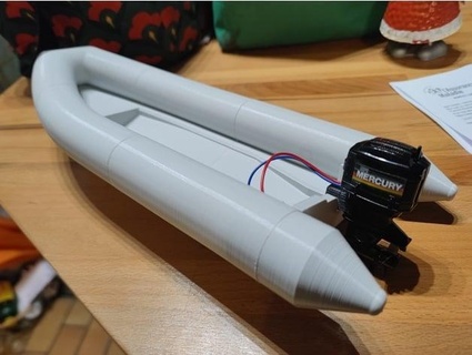 1 10 inflatable boat remix new pope pleinair37 3d print model - Mito3D