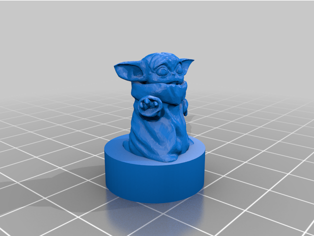 caneta vigarista dije personalizado amarelo charme bebê yoda cfp impressão 3d 3D print model - Mito3D