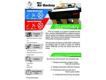 mini air hockey blacksharks 3d print model - Mito3D