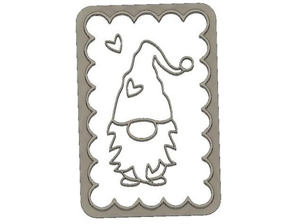christmas gnome cookie cutter otilia dk 3d print model - Mito3D