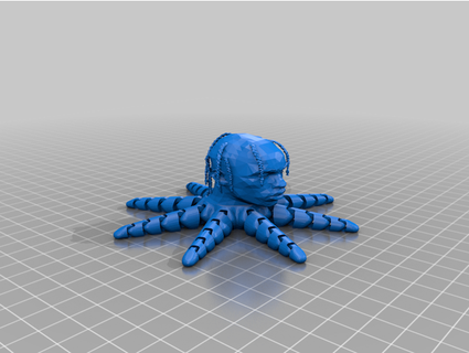 travis scottopus bl1nged 3d print model - Mito3D