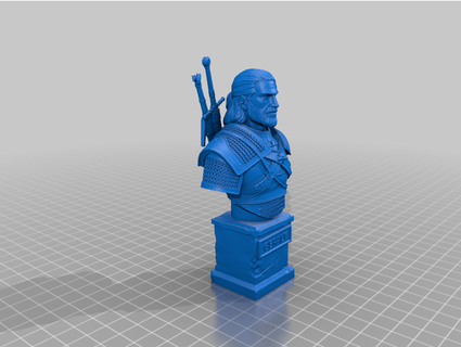 bust witcher 3 wild hunt whdr 3d print model - Mito3D