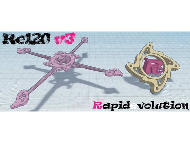 re120 v3 rapida evoluzione 120mm 3 scelta stampa fpv telaio 24kjames 3D print model - Mito3D