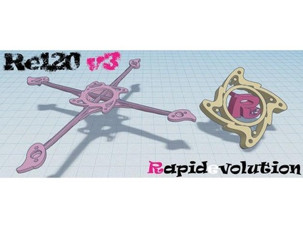 re120 v3 rápida evolución 120mm 3 selección impresión fpv cuadro 24kjames 3d print model - Mito3D