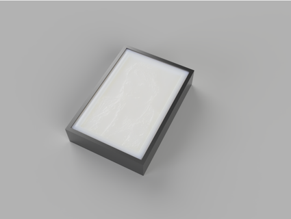 lithophane light box led strip stonedreality 3d print model - Mito3D