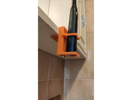 electric toothbrush holder porta spazzolino elettrico leonardos 3d print model - Mito3D