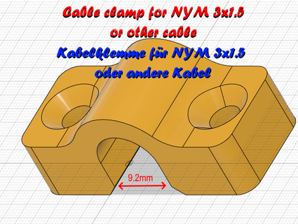 cable clamp nym 3x15 bigfunkyman 3d print model - Mito3D