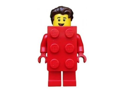 lego brick suit guy rabbit j 3d print model - Mito3D
