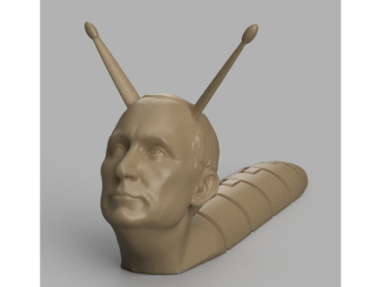 articulated putin slug zerosugar 3d print model - Mito3D