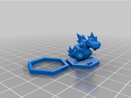 feraligatr niedrig poly Segosaurus 3d print model - Mito3D