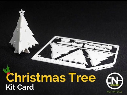 christmas tree kit card nakozen 3d print model - Mito3D