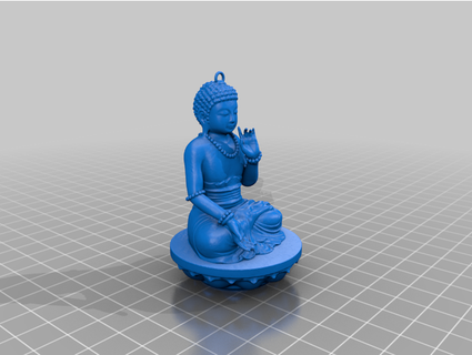 sentado bodhisattva chaveiro pcn3dprinting 3d print model - Mito3D