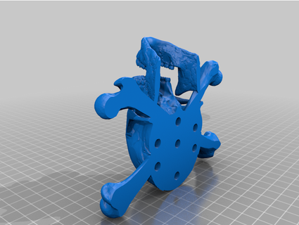 pirate skull magnet kvel 3d print model - Mito3D