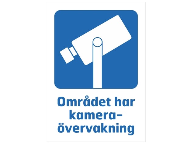 signe Kamera vigilance suédois surveillance avertissement werter100 3D print model - Mito3D