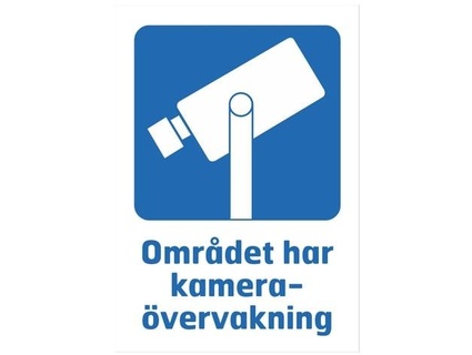 işaret kamera uyanıklık İsveççe gözetim uyarı işaret werter100 3d print model - Mito3D