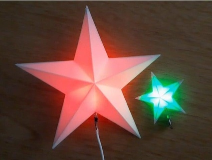 LED Navidad estrella 2021 diversiónforjules 3d print model - Mito3D