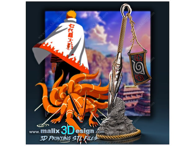 Kunai Naruto önceden desteklenen fabiomueller19 3D print model - Mito3D