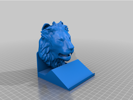 lion head business card holder jeremy32704 3d print model - Mito3D