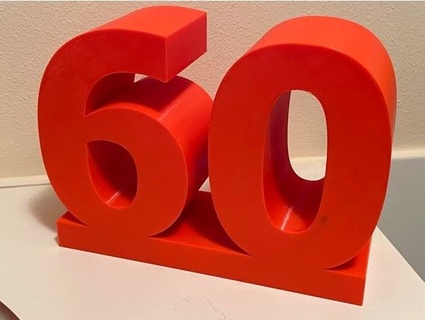 cumpleaños regalo 60th geertl 3d print model - Mito3D