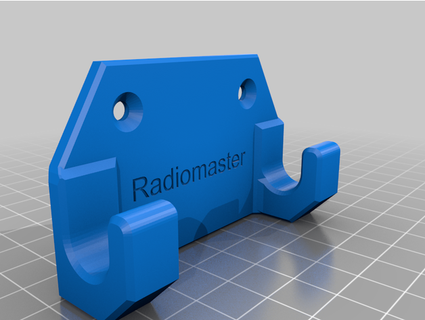 rc remote radio hook wall mount text customizable juli fpv 3d print model - Mito3D