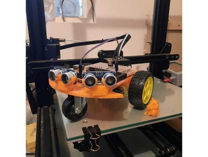 Roboter Wagen Arduino Ultraschall Sensor javitronix 3d print model - Mito3D