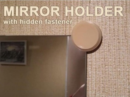 mirror holder hidden fastener swoopspb 3d print model - Mito3D