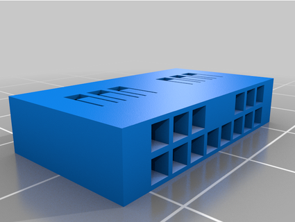 parametric dupont shell dual row + blind holes xander7 3d print model - Mito3D