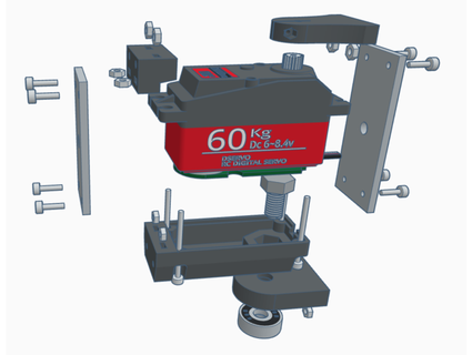 60kg servo bracket adapter moraumzeitpiraten 3d print model - Mito3D
