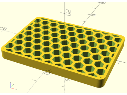 parametric hex grille brandano 3d print model - Mito3D